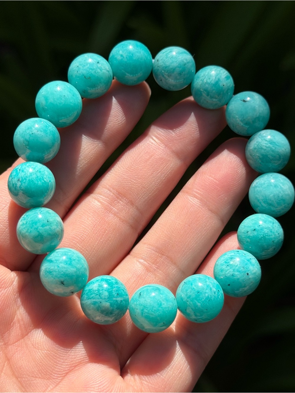 12mm stretchable blue Amazonite bracelet 1894